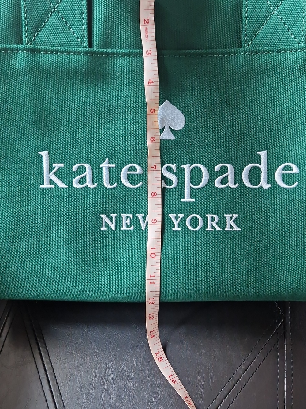 kate spade Large  Green Canvas Tote Bag - Picture 8 of 12